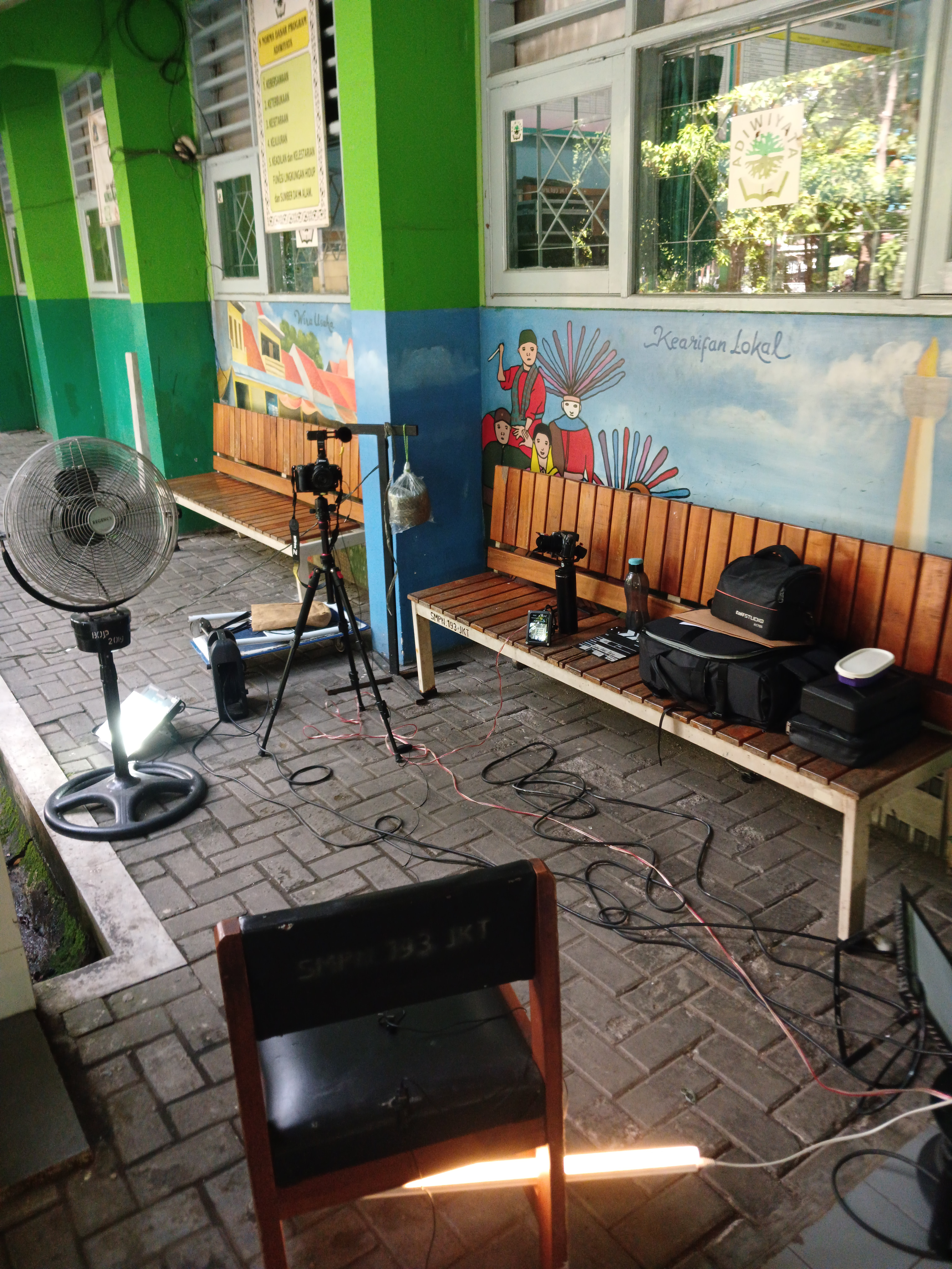 Behind the scenes
